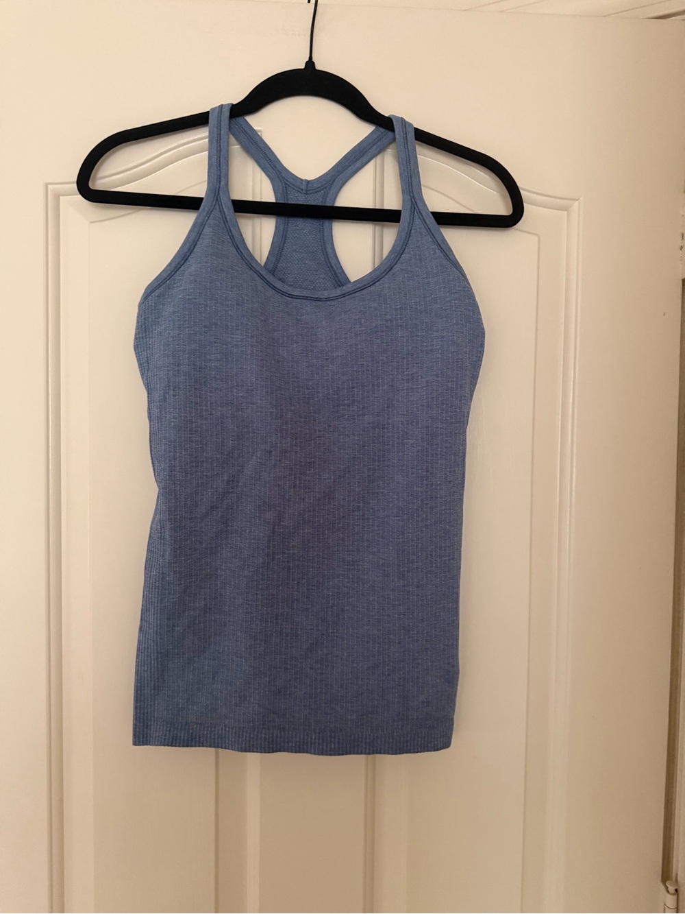 lululemon athletica Light Blue Ribbed Racerback Tank